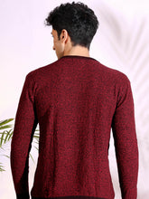 Fashionx Maroon Pure Cotton Men's Knitted T-Shirt